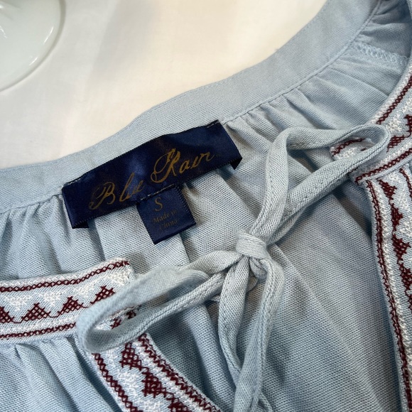 Boho Blue Rain Dress - Picture 4 of 7